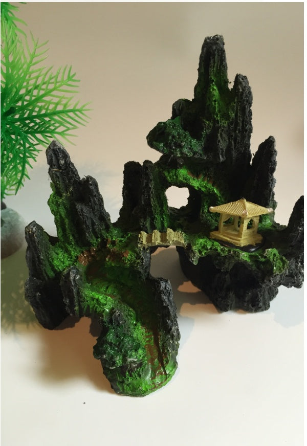 Simulation Resin Rockery – Decorative Artificial Garden Waterfall & Aquarium Landscape