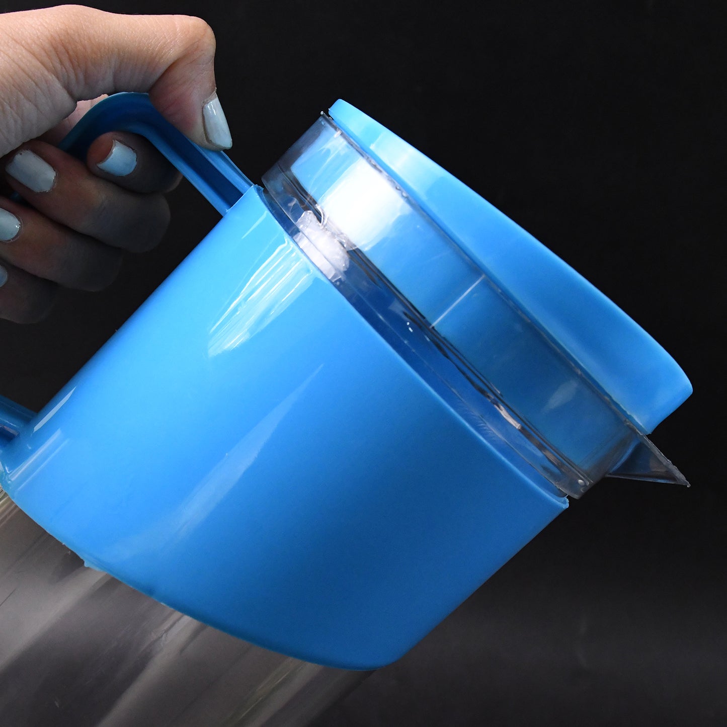 Transparent Stylish Premium Jug With Elegant Handle (2000 Ml Jug Approx 4 Pcs Plastic Glass)