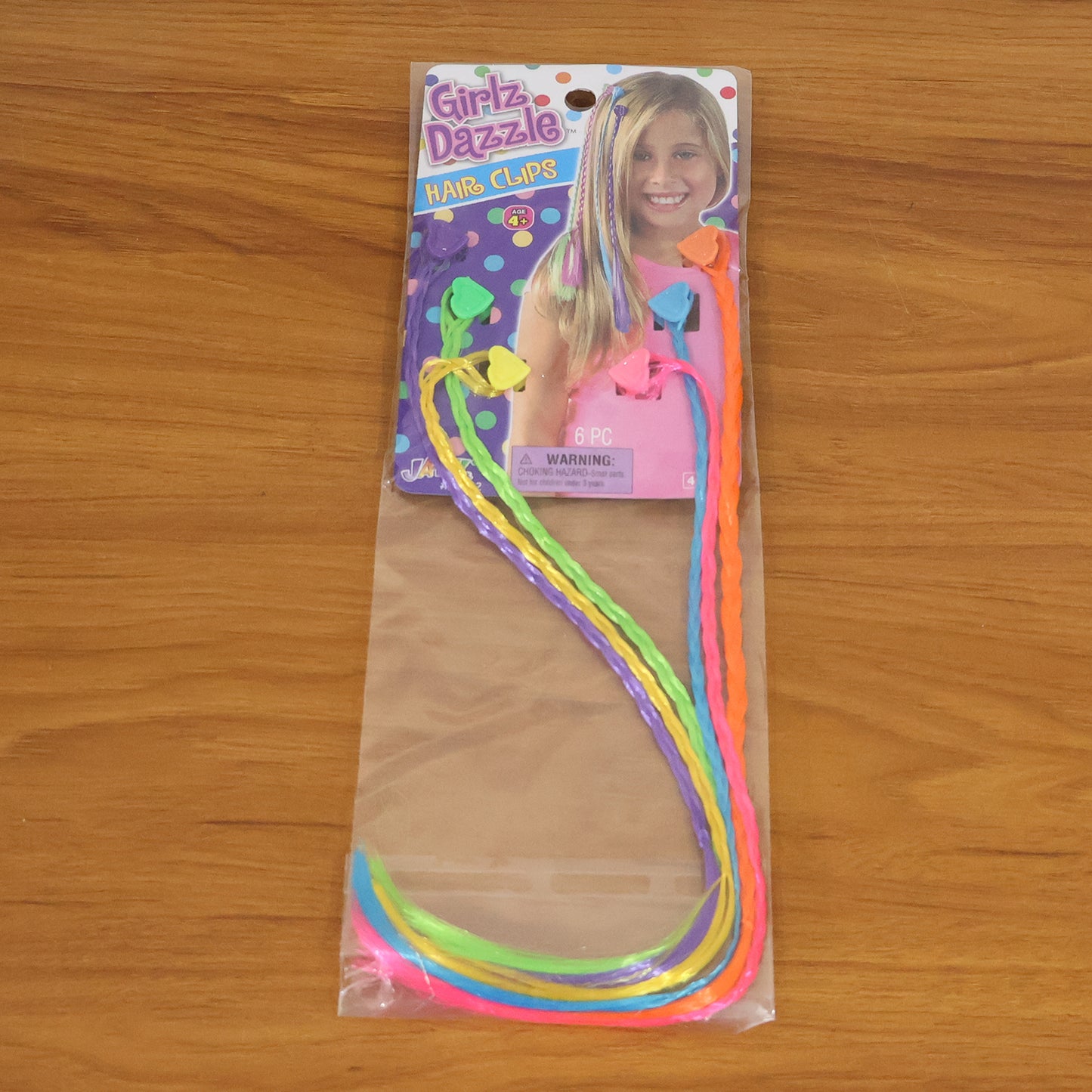 Colourful Braided Hair Extension Streaks For Girls Kids (6 Pc)