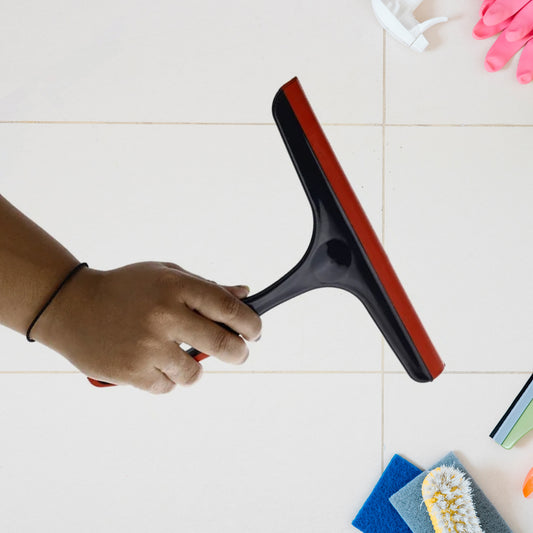 17754 Plastic Kitchen Wiper Ideal For Kitchen Platform Windows Glass Car Windshield Silicone Head Multicolor Pack Of 1 Pc