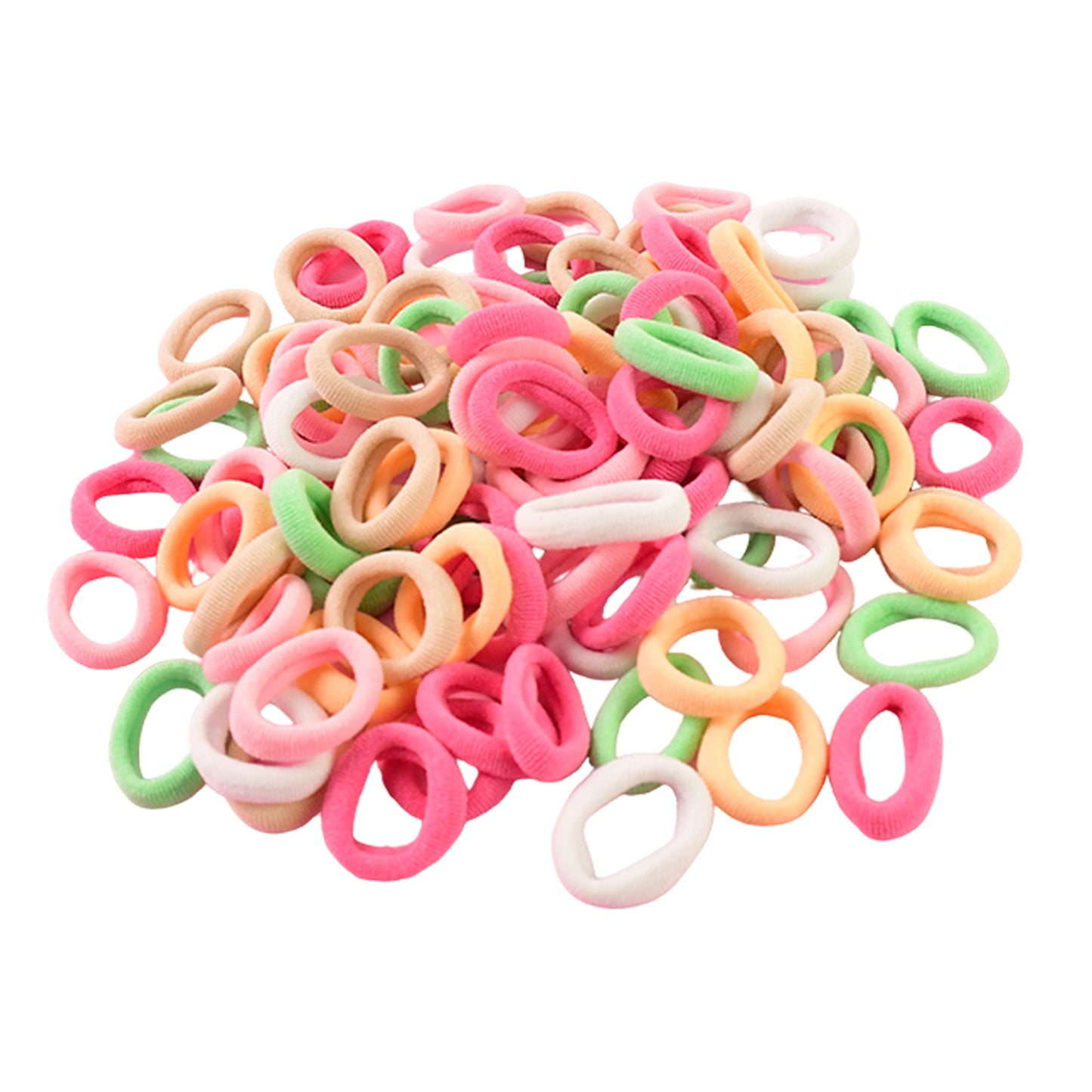 Colorful Soft Elastic Hair Bands Set For Kids Girls (10 Pkt 1 Set)