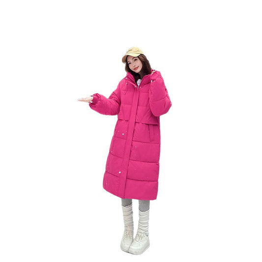 Women’s Relaxed-Fit Long Cotton Coat with Hood | Casual Outerwear