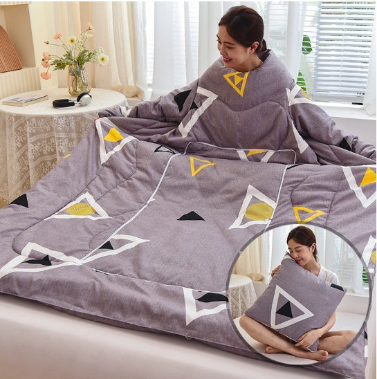 Winter Lazy Quilt with Sleeves—Cozy All-in-One Blanket for Bed, TV & Travel