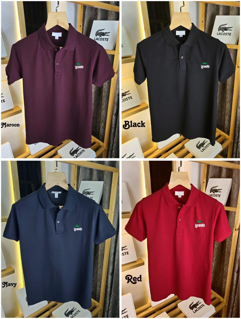 Lacoste Style Men’s Cotton Matty T-Shirt – Premium Half Sleeve Summer Collection | MF