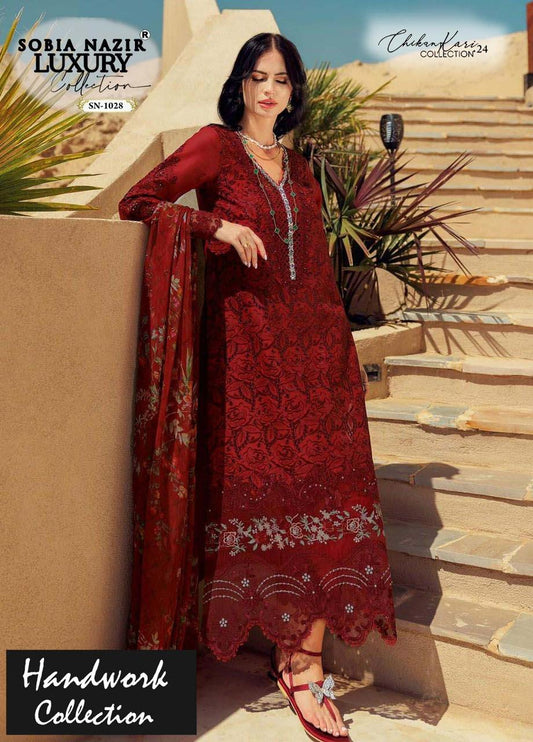 SOBIA NAZIR – SN 1028 Luxury Embroidered Lawn Suit Set | NC