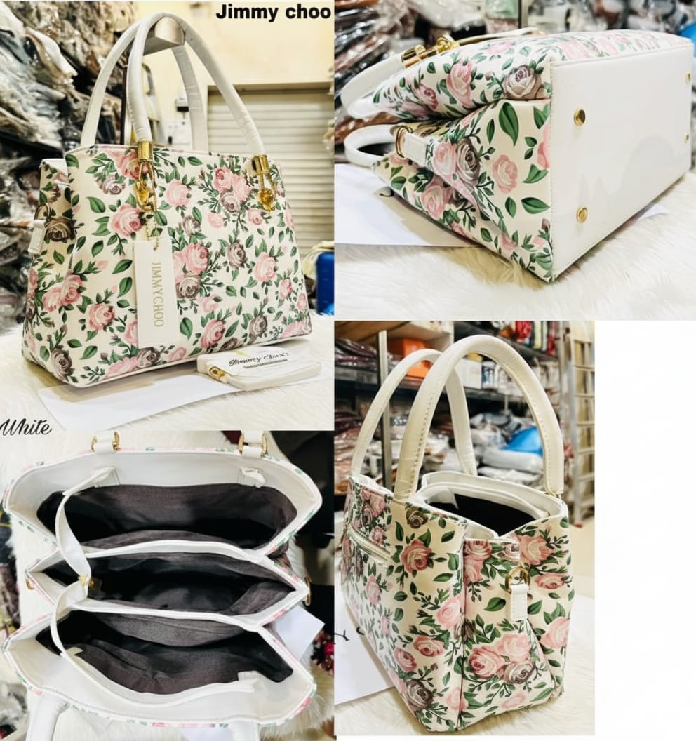 Jimmy Choo Floral Triple Partition Handbag for Women | ZR