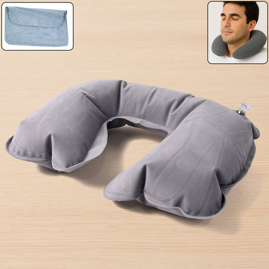 8540 Inflatable Foldable Pillow U Shape Air Cushion Travel Pillow Travel Business Trip Neck Pillow For Long Trips Ideal For Men Women Portable And Perfect For Backpacking Car Camping And Even Airplane Travel