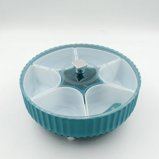 5811 360 Revolving Spice Box Dry Fruit Box Plastic 7 Compartment Box Suitable For Multipurpose Storage Use Like Dry Fruit Spices Pickle Tea Sugar Etc Kitchen Use