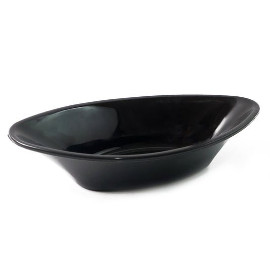 Plastic Marin Serving Bowl Elegant Oval Deep Bowl (1 Pc Balck)