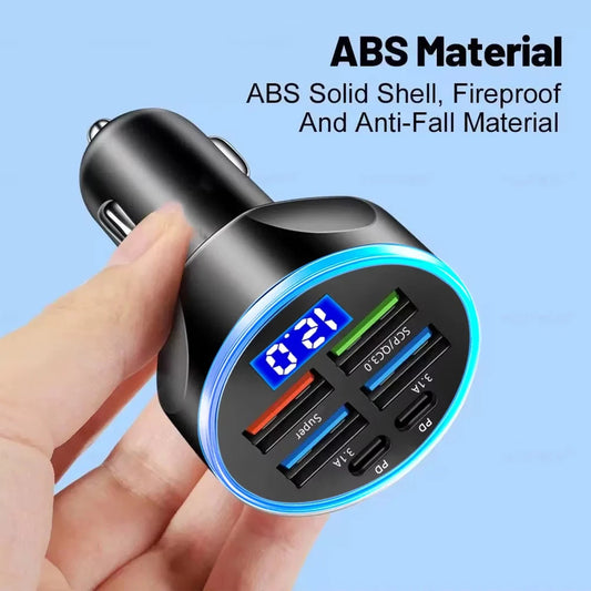 Multi-port Fast Car Charger For 12v24v Vehicles 4-usb Smart Adapter