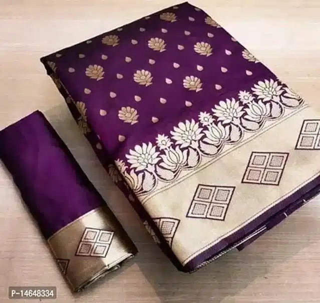 Jacquard Printed Saree for Women (Red, 6.3 m)