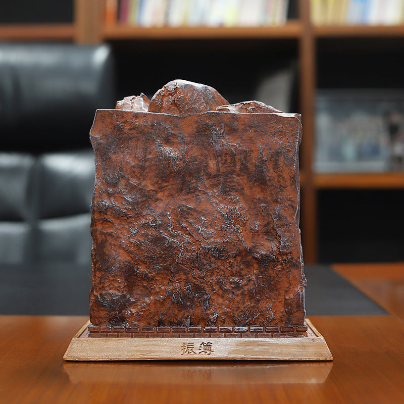 Designer Ancient Petra Resin Display – Timeless Architectural Home Decor Piece