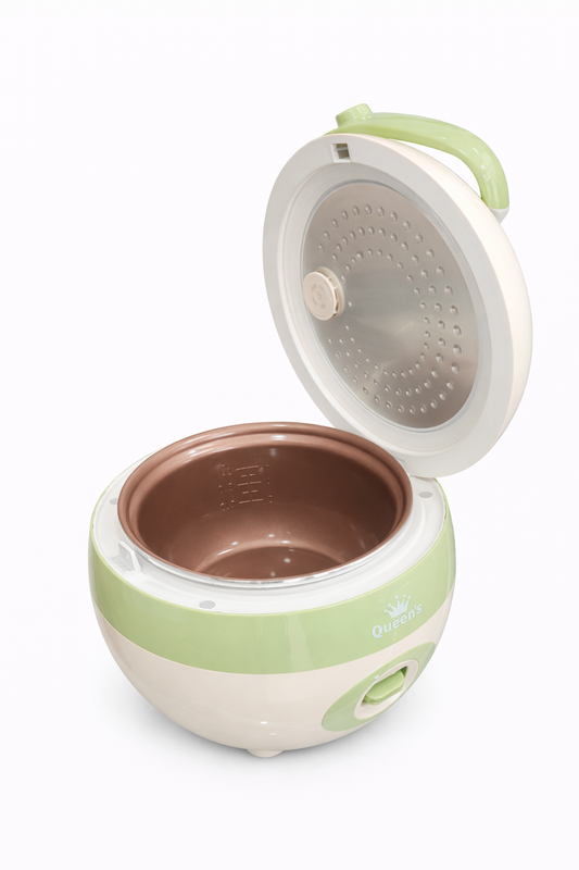 Queen’s Electric Lunch Cooker 1.5L Portable Food Warmer Electric Tiffin Box with Handle Fast Heating Compact Travel Cooker for Home Office