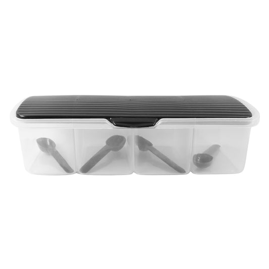 Kitchen Multipurpose Air-tight 4 Sections Storage Containers Masala Box (1 Set)