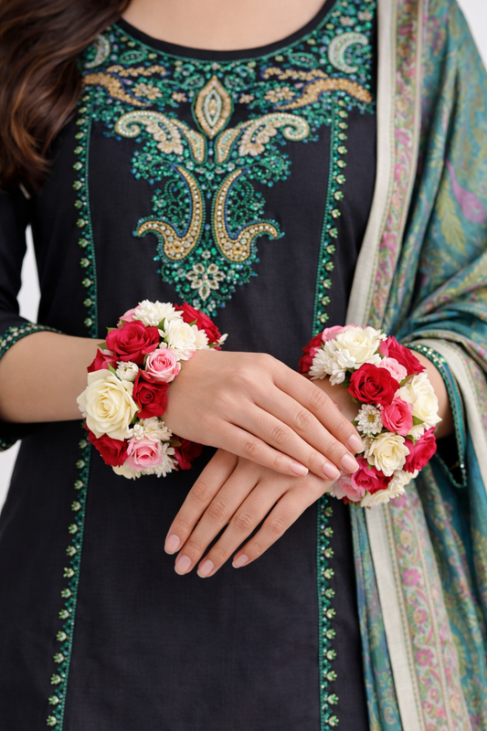 GAJRA RED ROSE FLOWER 2Pcs