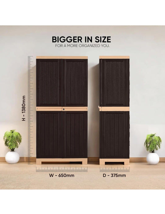 4 Feet Multipurpose Storage Cabinet | Waterproof & Dustproof Organizer with 3 Shelves