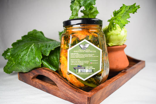 Collard Green Pickle | Spicy, Tangy Homemade Style Indian Achaar