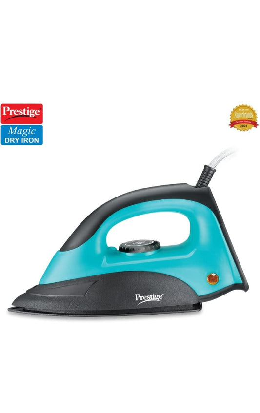 Prestige Magic Dry Iron PDI 07 | Greblon Coated Soleplate | LED Indicator | 2-Year Warranty