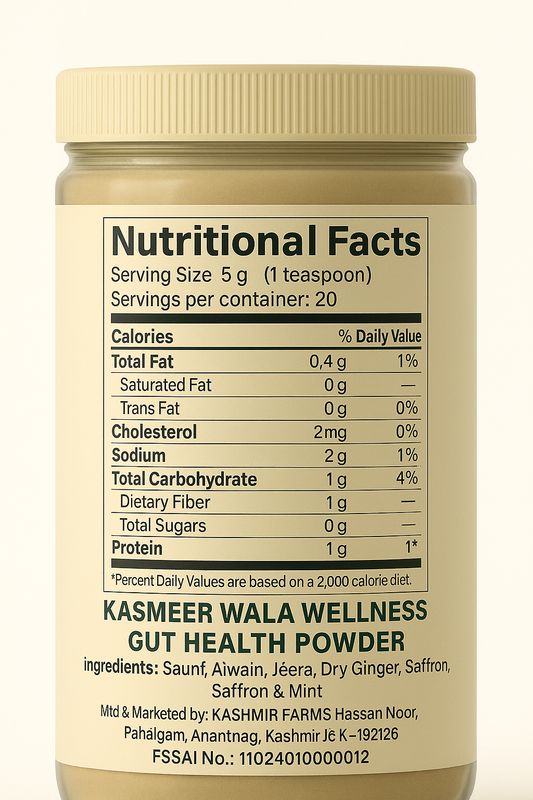 Kasmeer Wala Gut Health Powder 100g | Herbal Digestive Wellness Support