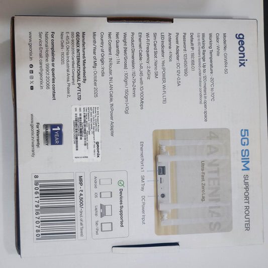 5G SIM Router | Compatible with Airtel, Jio, BSNL & VI | High-Speed 4G/5G WiFi Router | Secure Network