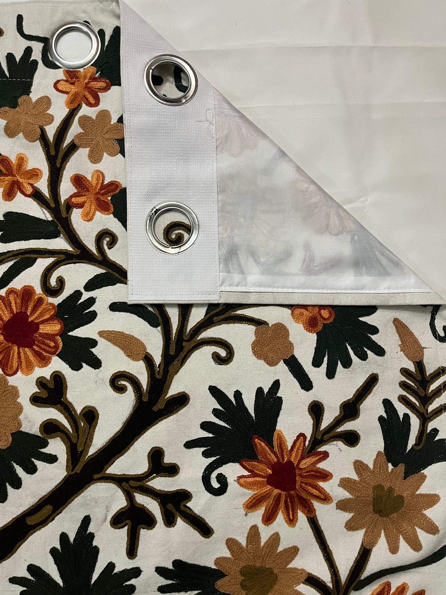 TREE OF LIFE CREWEL WORK KASHMIRI CURTAIN