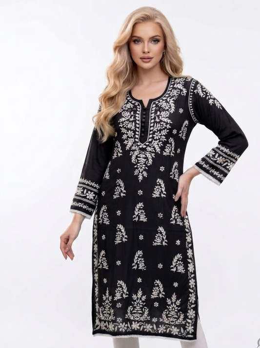 Chikankari Work Kurta | Full Embroidery | Premium Ethnic Wear