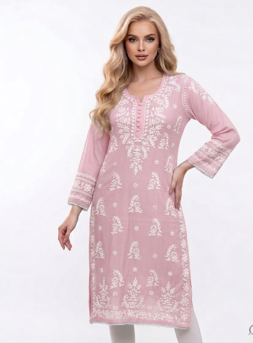 Chikankari Work Kurta | Full Embroidery | Premium Ethnic Wear