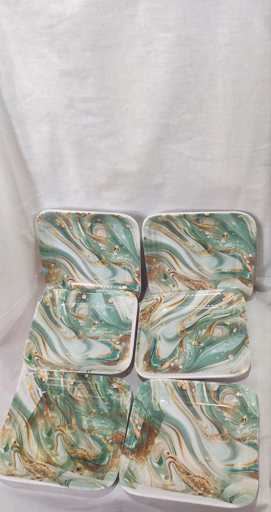 6 pc melamine palate unbreakable
