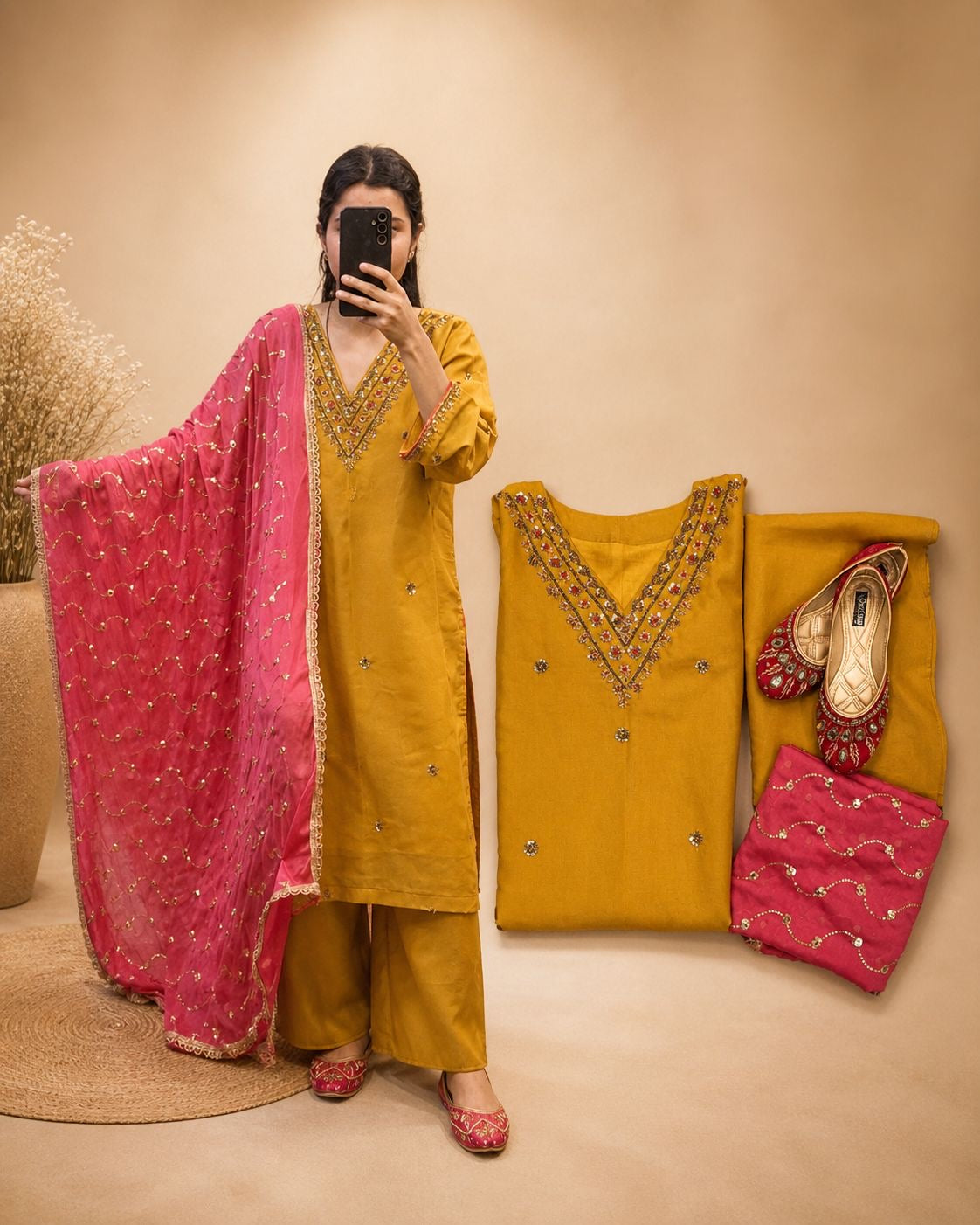 Elegant Sheer Kurta Set | Flowy Festive Wear | Lightweight & Graceful Design