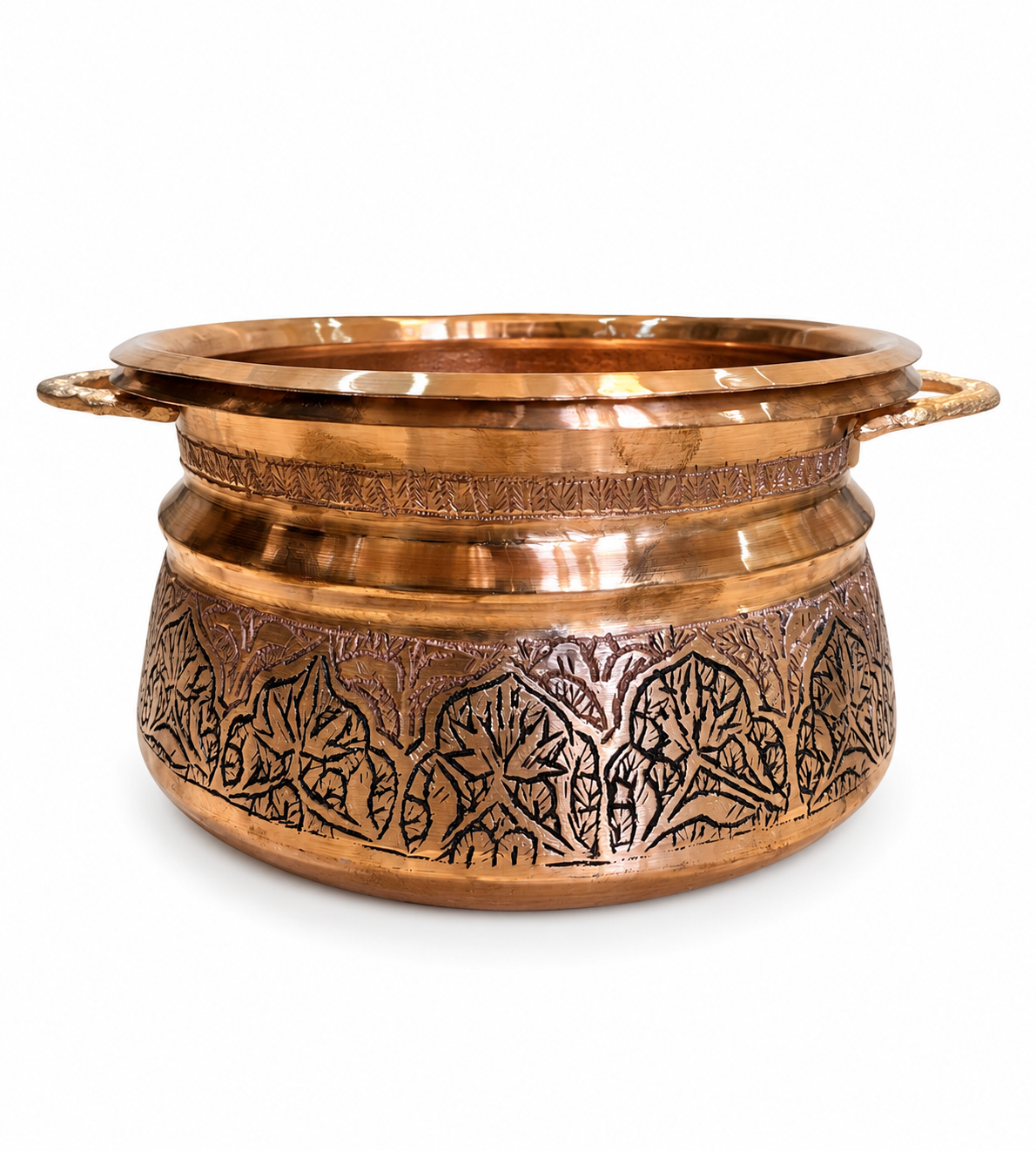 Nakchdaar copper handi with installed black ink(sawaad).