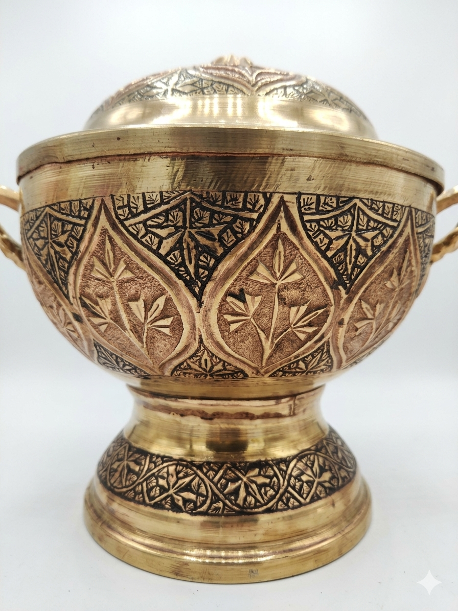 Nakchdaar copper big donga used to contain wazwan having capacity of 4 liters