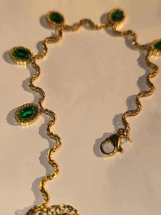 Imperial Emerald Wave Bracelet