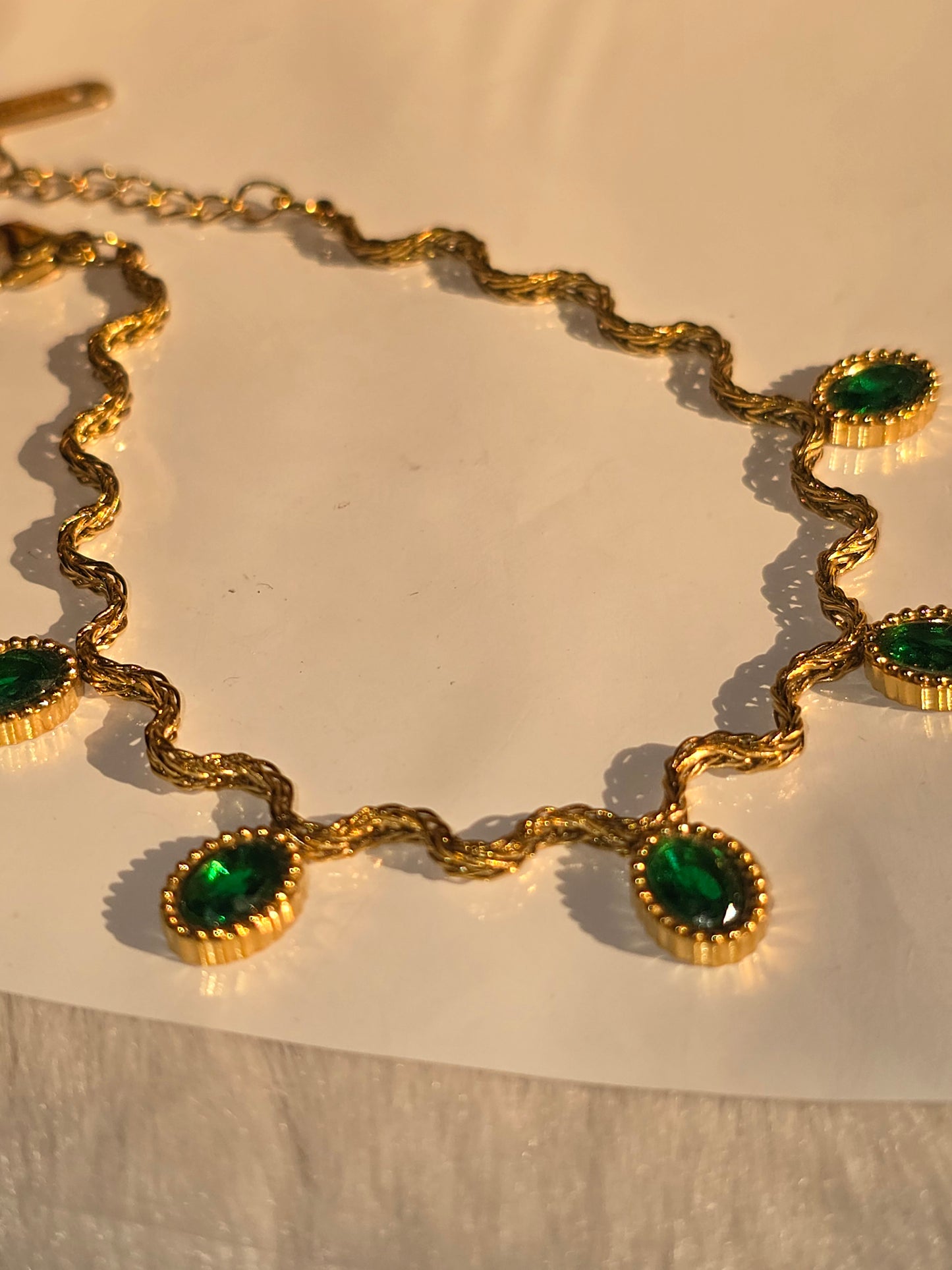Imperial Emerald Wave Bracelet