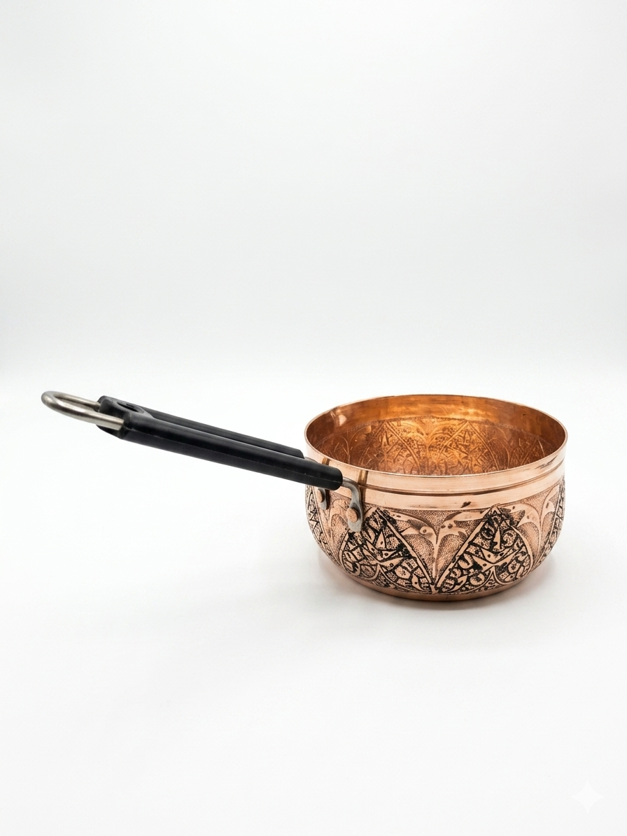 Nakchdaar copper pan with installed speacial black ink called sawaad