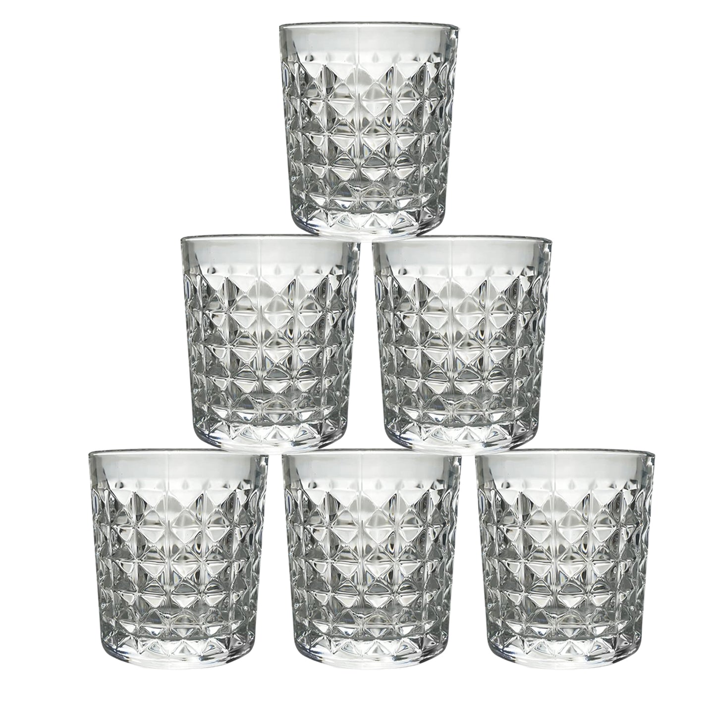 Premium Crystal-style Glass Tumbler Set (6 Pc 210 Ml)
