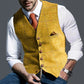Gentleman Style Blue Waistcoat – Premium Formal Vest for Men with Vintage Buttons | Smart Casual & Party Wear