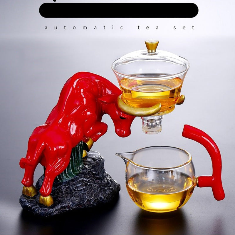 Niu Zhuan Qiankun Glass Semi-Automatic Tea Maker – Elegant One-Touch Kung Fu Teapot