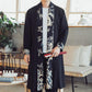 Casual Stitching Printed Linen Cloak Plus Fat Plus Size Windbreaker