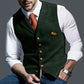 Gentleman Style Blue Waistcoat – Premium Formal Vest for Men with Vintage Buttons | Smart Casual & Party Wear