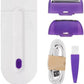 Rechargeable Epilator Remover Smooth Touch Hair Removal Instant Pain Free Razor Sensor (Purple)