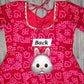 Women'S Red Bandhani Styles Gown