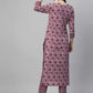 Floral Printed Women Cotton Women Kurta With Pant (2 Psc Set)