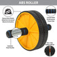 Premium Abs Roller for Men & Women Abs Workout Equipment for Abdominal Ab Roller Home Exercise Equipment with Knee Mat -(Yellow & Black)
