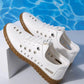 Men's Stylish Laser Cut White Casual Shoes
