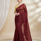 Bollywood Trending Fandy Satin Saree with Sequin Butti Work