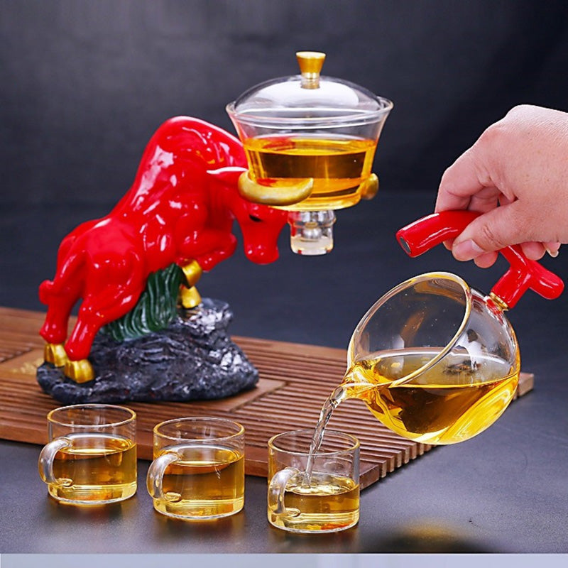 Niu Zhuan Qiankun Glass Semi-Automatic Tea Maker – Elegant One-Touch Kung Fu Teapot