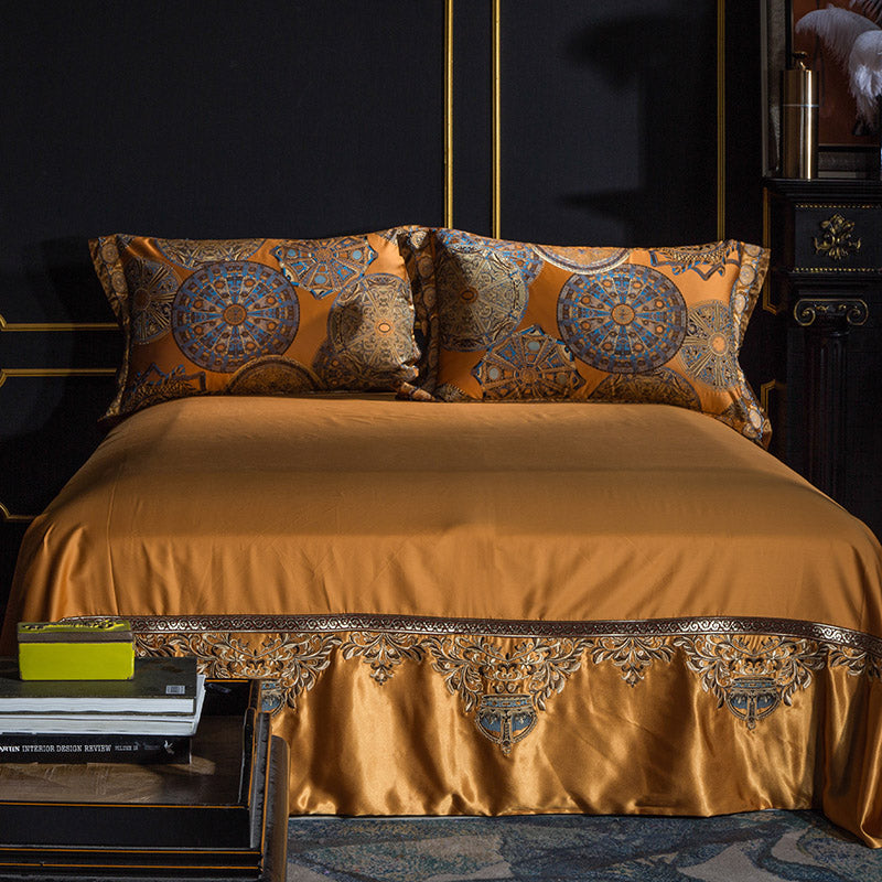 High-Precision Yarn-Dyed Jacquard Multi-Piece Bedding Set – Luxury Satin Cotton Collection