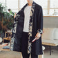 Casual Stitching Printed Linen Cloak Plus Fat Plus Size Windbreaker