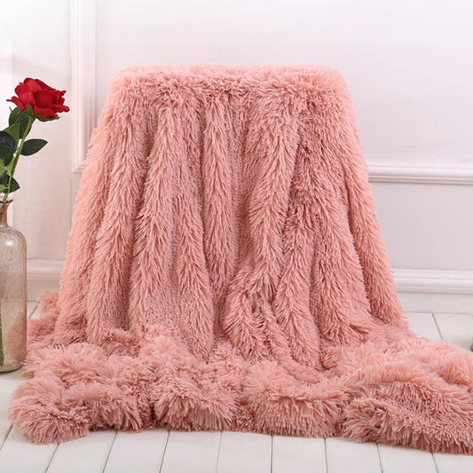 Super Soft Coral Fleece Blanket – Warm, Cozy Fluffy Sofa & Bedding Throw for Home, Travel & Hotel