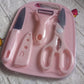 5490 Mini Travel Cutting Board Set 4 Pcs Portable Mini Camping Plastic Cutting Board  Knife Fruits  Vegetable Peeler Scissors Kitchen Knives Set For Travel Picnic Camping Outdoor Park (4 Pc Set)